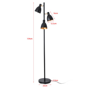 Stojací lampa Witney 3-plamenná Černá / Zlatá barva [lux.pro]