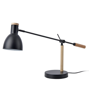 Stolní lampa Watford černá / barva dřeva [lux.pro]