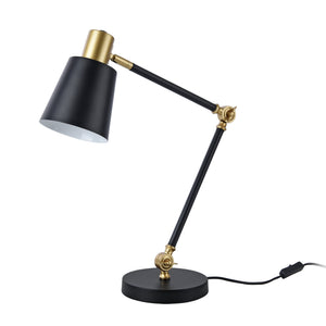 Stolní lampa Abergele Černá / Zlatá [lux.pro]