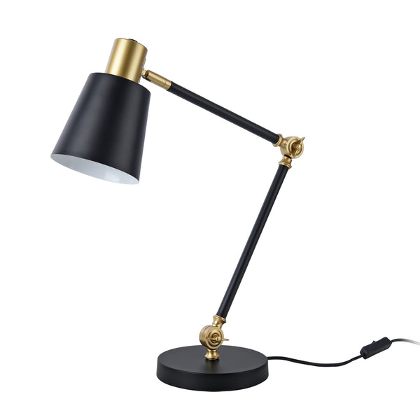 Stolní lampa Abergele Černá / Zlatá [lux.pro]