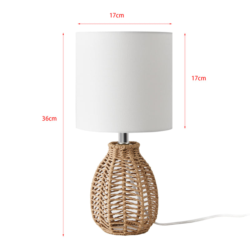 Maßskizze Stolní lampa Alfreton bílá [lux.pro]