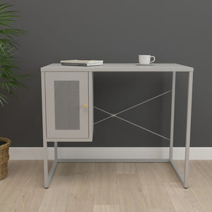 Psací stůl Sund ocel 75x100x50 cm šedý [en.casa]