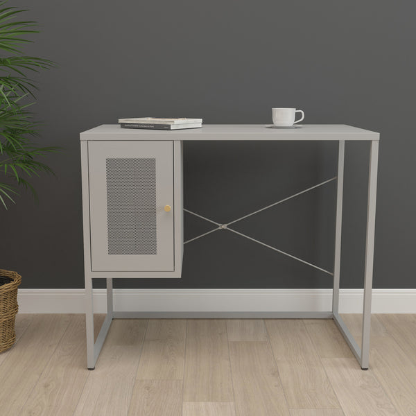 Psací stůl Sund ocel 75x100x50 cm šedý [en.casa]