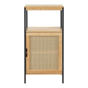 Koupelnová skříňka Tervola 80x40x35cm Bambus Černá [en.casa]
