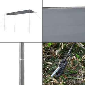 Přístřešek na karavan Beuningen 400x240x235 cm Šedý [pro.tec]