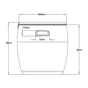 Chladicí box-stolička Avetrana 44xØ40 cm Světle hnědá [casa.pro]
