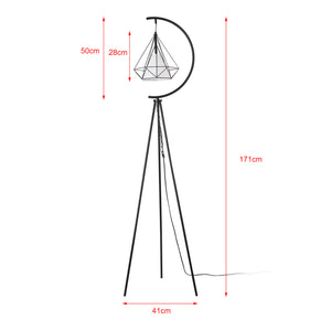 Stojací lampa Austell kov 171 cm černá/bílá [lux.pro]