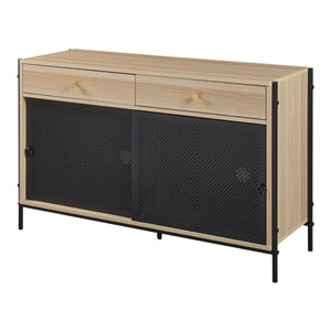 Televizní skříň Tysnes 120x40x75 cm Dub/Černá [en.casa]