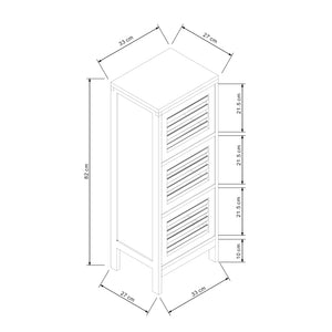 Přístavný skříňka s 3 dveřmi Ypäjä 82x33x27 cm bambus [en.casa]