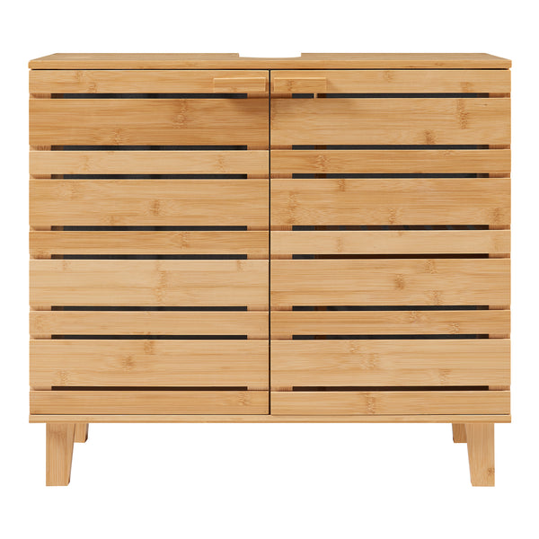 Skříňka pod umyvadlo Epind 60x66x30 cm bambus přírodní [en.casa]