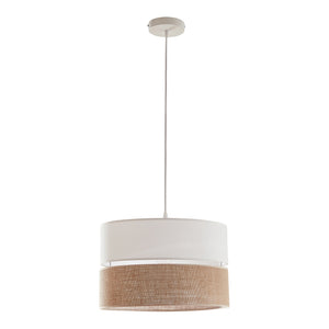 Závěsná lampa Barton bílá/lenový vzhled [lux.pro]