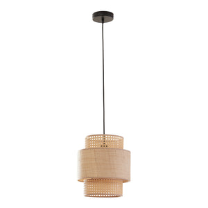 Závěsná lampa Biggar vzhled ratanu/pletený vzor [lux.pro]