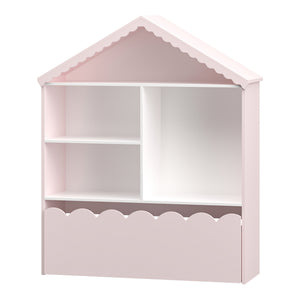 Dětský regál Vestnes 114x91x30 cm Cotton Candy/Bílá [en.casa]