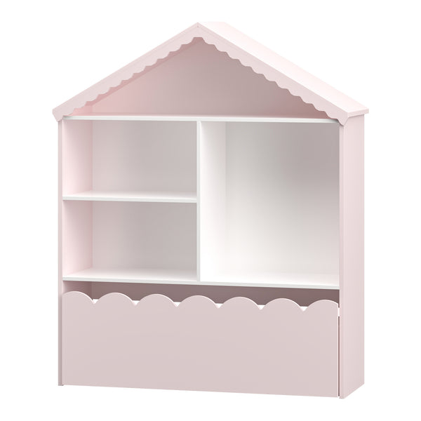 Dětský regál Vestnes 114x91x30 cm Cotton Candy/Bílá [en.casa]