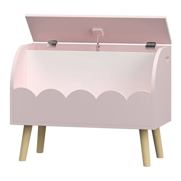 Box na hračky Vestnes 60x30x44 cm Cotton Candy/Bílá [en.casa]