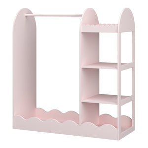 Dětská šatna Vestnes se zrcadlem 100x94x38 cm Cotton Candy [en.casa]