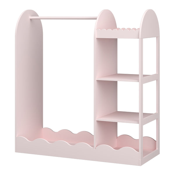 Dětská šatna Vestnes se zrcadlem 100x94x38 cm Cotton Candy [en.casa]