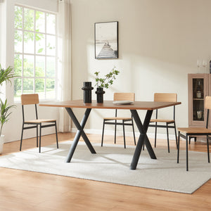 Stolní rám Klixjö sada 2 ks ocel 72x70x10 cm černá [en.casa]