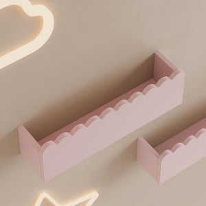 Dětský nástěnný regál 2dílná sada Vestnes 40x10x10 cm Cotton Candy [en.casa]