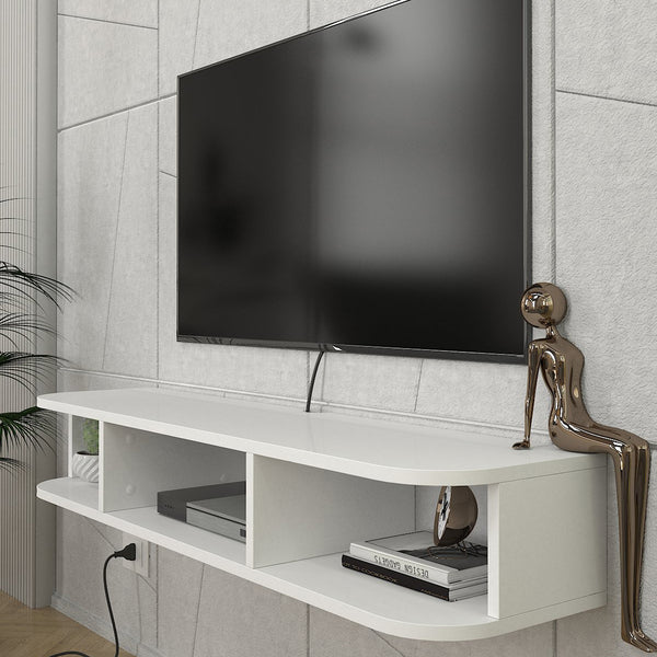 TV závěsný lowboard Oundsvas 120x30x19 cm bílý [en.casa]