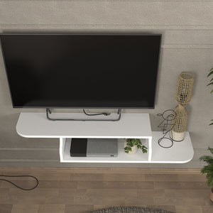 TV závěsný lowboard Kershaby 120x30x19 cm bílý [en.casa]