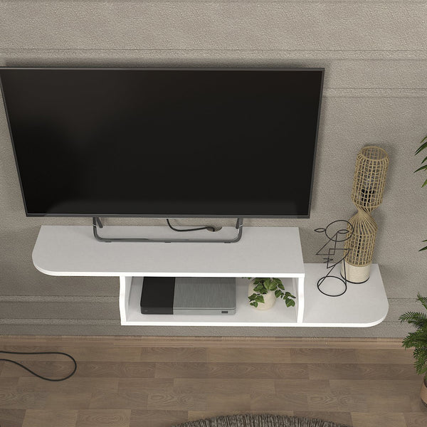 TV závěsný lowboard Kershaby 120x30x19 cm bílý [en.casa]