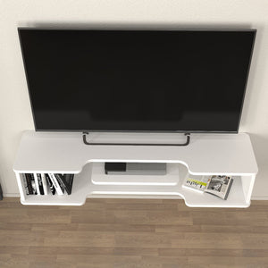 TV závěsný lowboard Yrela 120x30x26 cm bílý [en.casa]