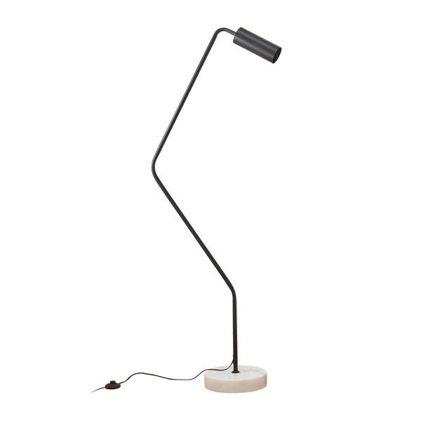 Stojací lampa Vatka GU10 kov černý / mramor, bílý [lux.pro]