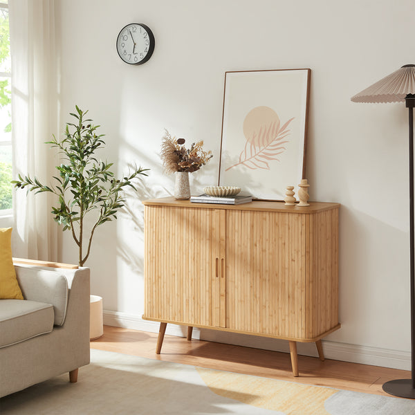 Přístavný skříň Nordkapp 100x40x80 cm bambus [en.casa]