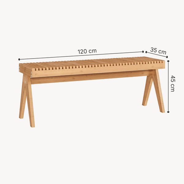 Lavice Lasdarvoo 120x35x45 cm bambus přírodní [en.casa]