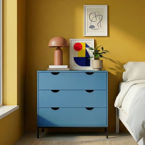 Komoda Colwyn 78x80x40 cm Modrá [en.casa]