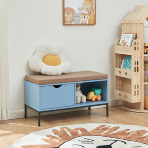 Botník Colwyn 80x40x45 cm Modrý [en.casa]
