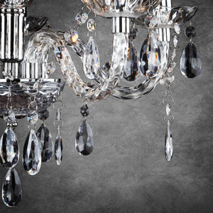 [lux.pro]® Elegantní lustr HT167322 – pětiramenné stropní svítidlo – 5 x E14 - chromový
