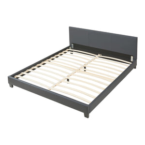 Corium® Moderní manželská postel "Barcelona" HTB-1054 - tmavě šedá - 180 x 200 cm