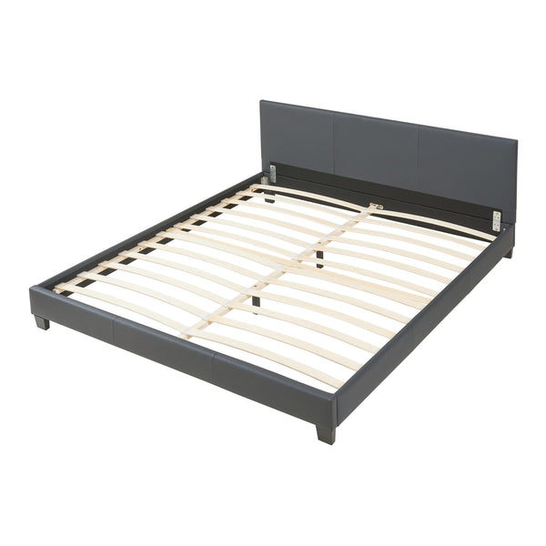Corium® Moderní manželská postel "Barcelona" HTB-1054 - tmavě šedá - 180 x 200 cm