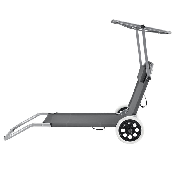 [casa.pro] Zahradní lehátko HTCB-1308 antracitově šedé