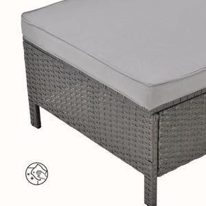 Zahradní nábytek Murcia Rattan 3dílný Tmavě šedá/Světle šedá [en.casa]