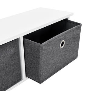 Nástěnná věšák Horsens s úložnými boxy 100x20x30cm Bílá/Šedá en.casa