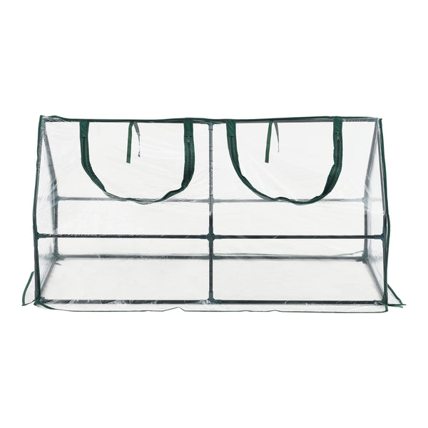 Mini skleník Laubach 120x60x60cm Transparentní PVC fólie [en.casa]