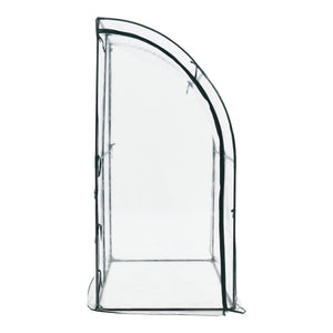 Závěsné skleníkové Juta 100x200x215cm PVC fólie transparentní [en.casa]