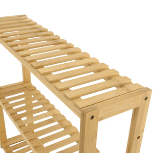 Bambusový regál Örnsköldsvik 60x15x54cm přírodní dřevo [en.casa]