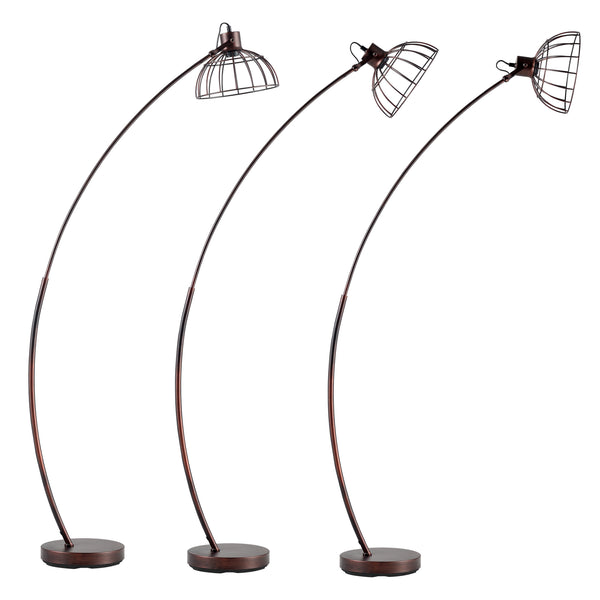 Stojací lampa Portsmouth rezavě hnědá [lux.pro]