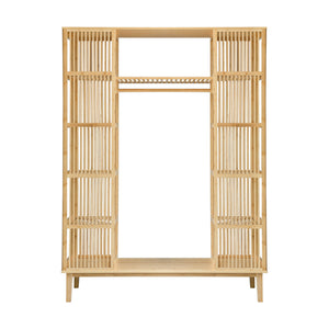Stojan na oblečení z bambusu Hudiksvall 185x140x45cm [en.casa]