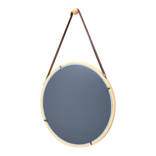 Bambus nástěnné zrcadlo Bykle kulaté 38 cm [en.casa]