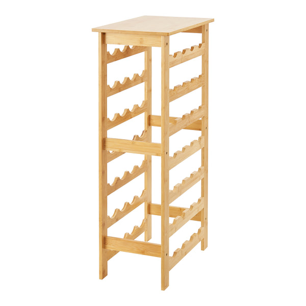 Regál na víno Äänekoski 94x47x29 cm bambus přírodní [en.casa]