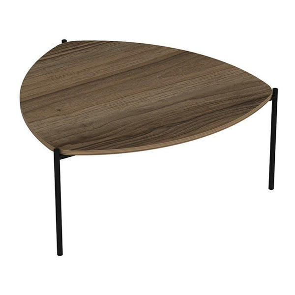 Konferenční stolek Gladsaxe 40x90x89 cm ořechový vzhled / černý [en.casa]