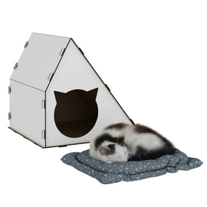 Domek pro kočky Lani 40x42x40 cm Bílá [en.casa]