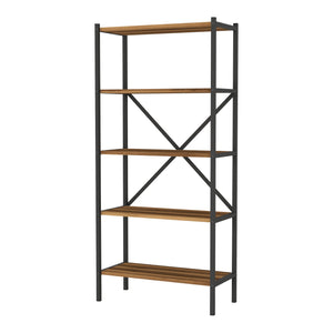 Kuchyňský regál Tomelilla 160x66x34 cm ořech/antracit [en.casa]