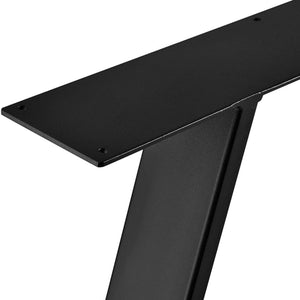 Stolní rám Lyngby sada 2 ks ocel 72x55cm černá [en.casa]