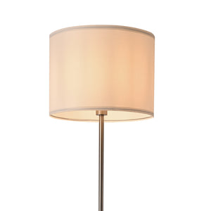 Stojací lampa Tamworth E27 stříbrná textilní [lux.pro]